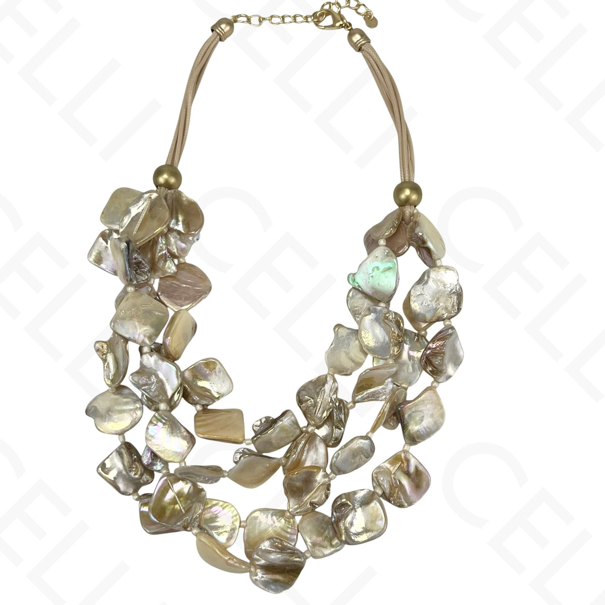 Collar de moda - múltiple, nácar