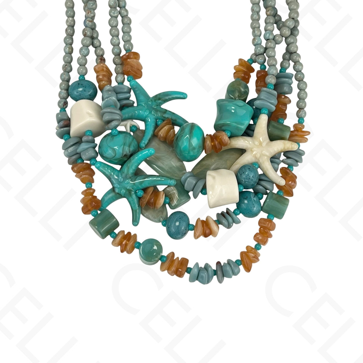 Collar de moda - múltiples cuentas de resina