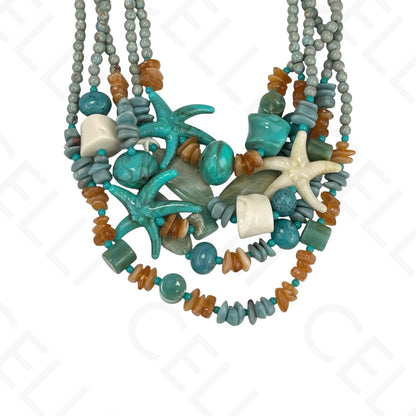 Collar de moda - múltiples cuentas de resina