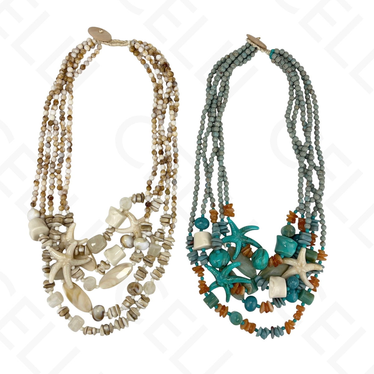 Collar de moda - múltiples cuentas de resina
