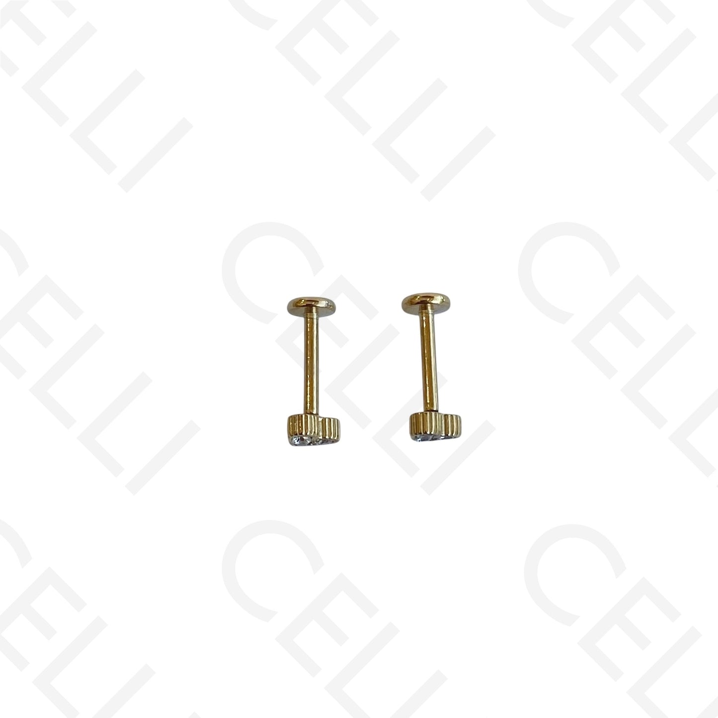 Steel Piercing - a brilliant hoop with chain (1 unit)