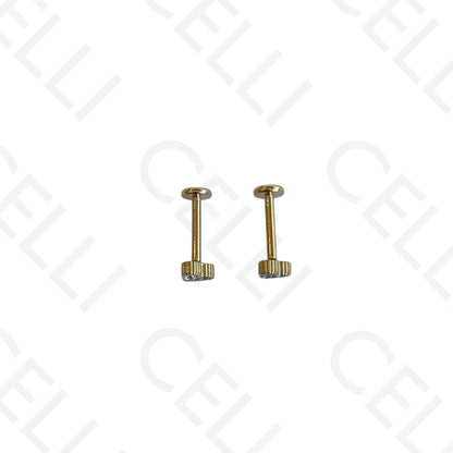 Steel Piercing - a brilliant hoop with chain (1 unit)