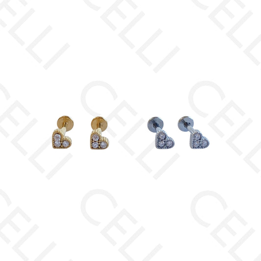 Piercing de Aço - coração