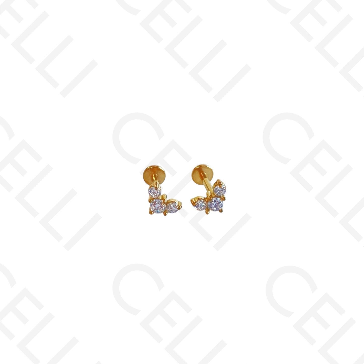 Steel Piercing - a brilliant hoop with chain (1 unit)