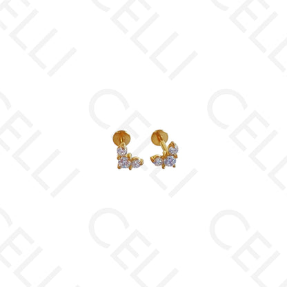 Steel Piercing - a brilliant hoop with chain (1 unit)