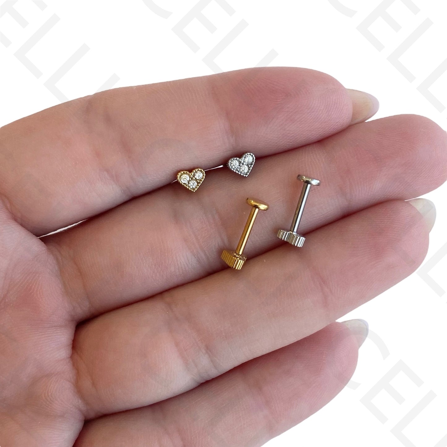 Steel Piercing - a brilliant hoop with chain (1 unit)