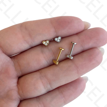 Steel Piercing - a brilliant hoop with chain (1 unit)