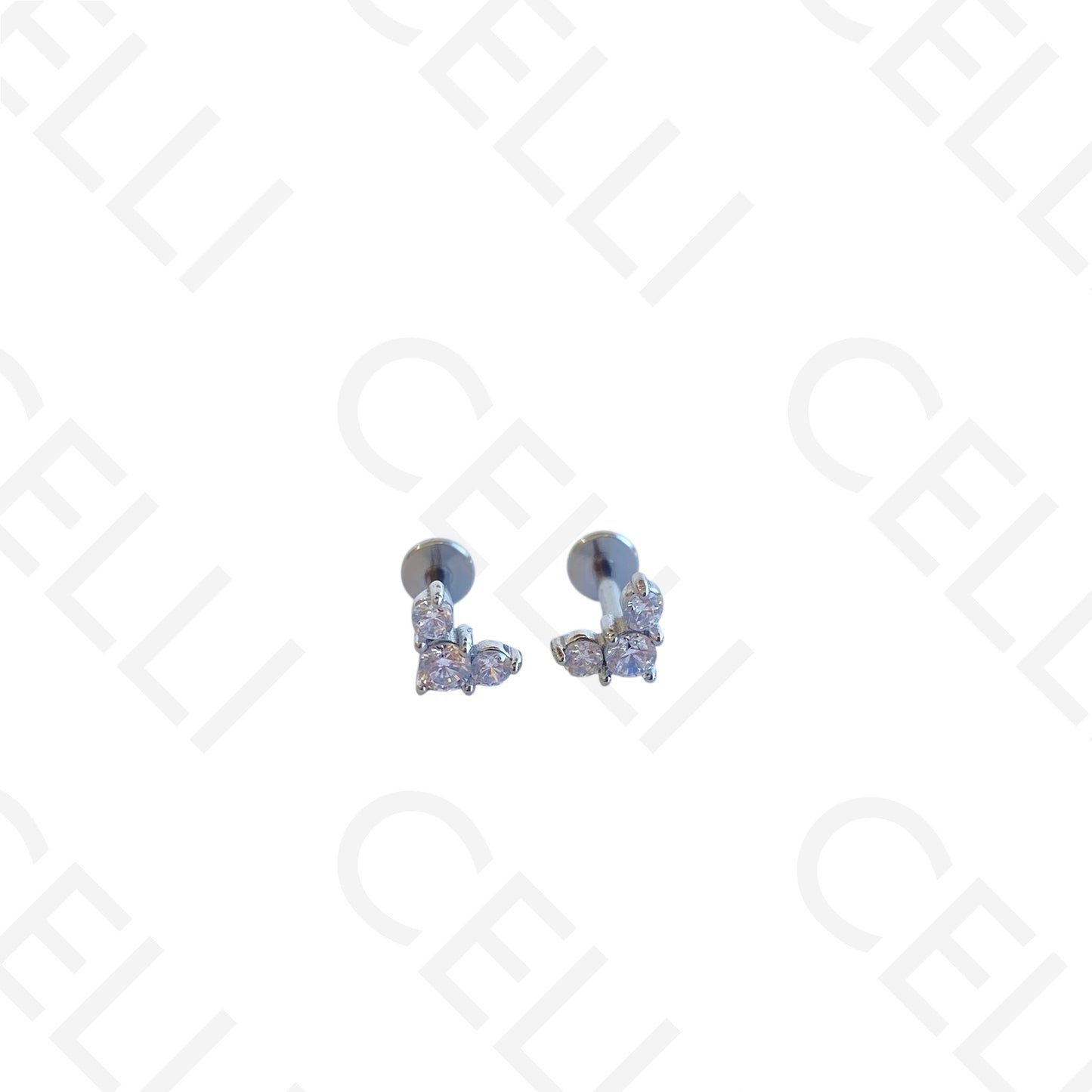 Steel Piercing - a brilliant hoop with chain (1 unit)