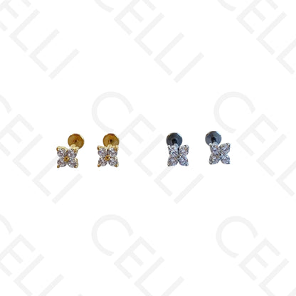 Steel Piercing - a brilliant hoop with chain (1 unit)