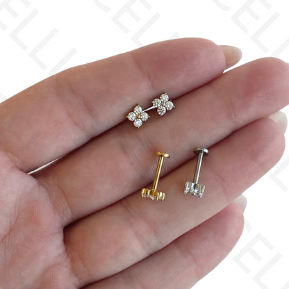 Steel Piercing - a brilliant hoop with chain (1 unit)