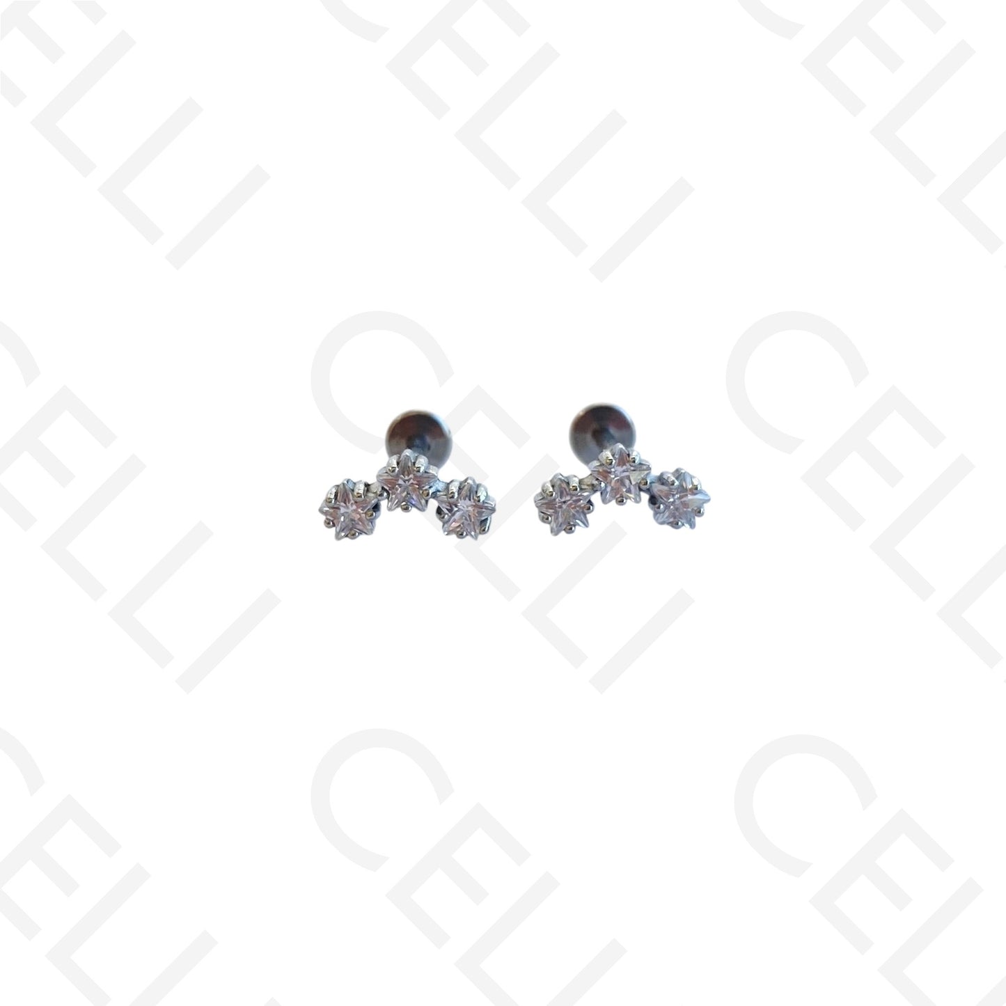 Steel Piercing - three brilliant star-shaped