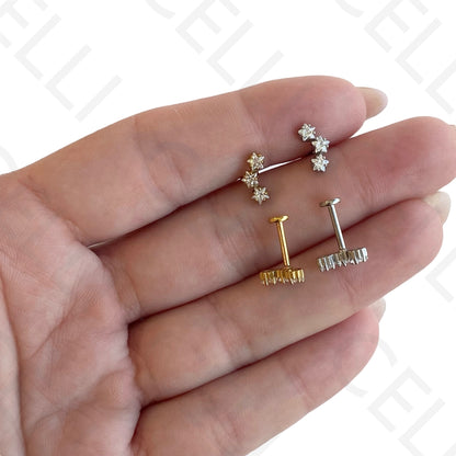 Steel Piercing - three brilliant star-shaped