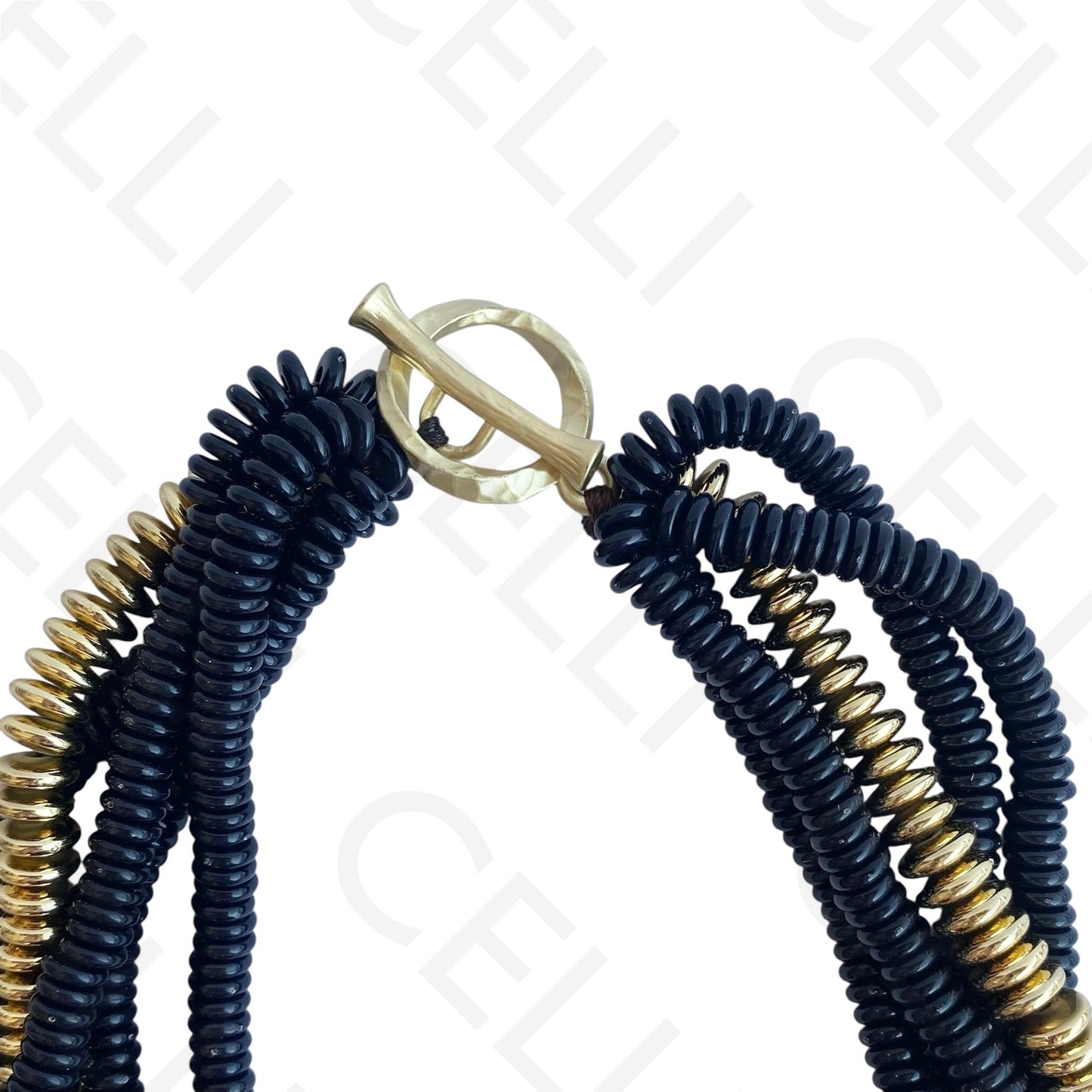 Colar de moda - multi fio de discos