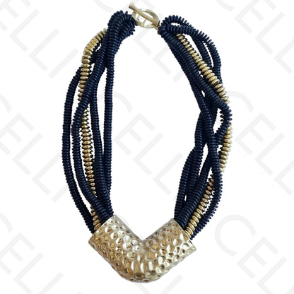 Colar de moda - multi fio de discos