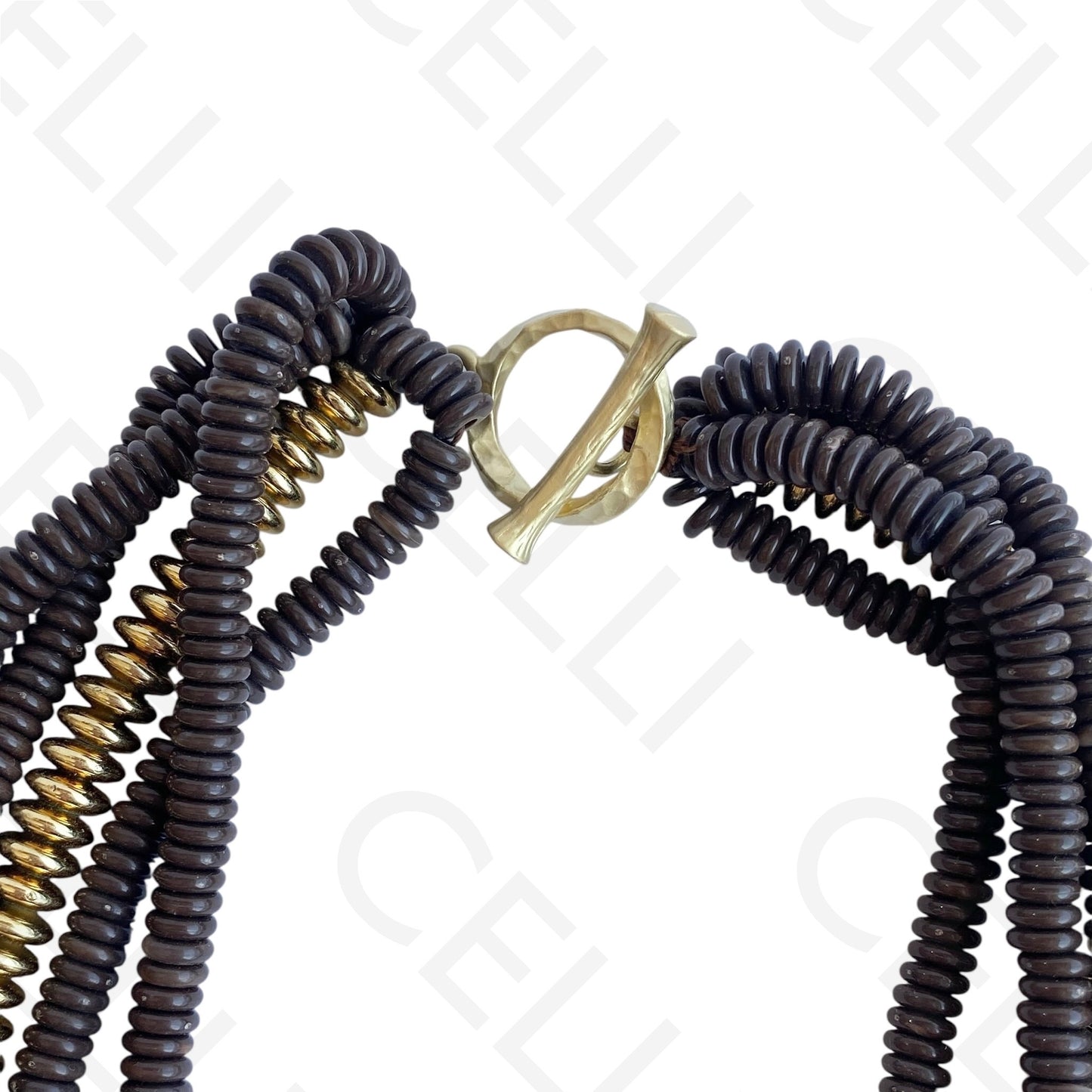 Colar de moda - multi fio de discos