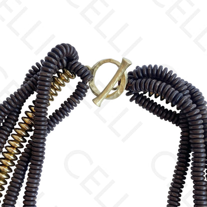 Colar de moda - multi fio de discos