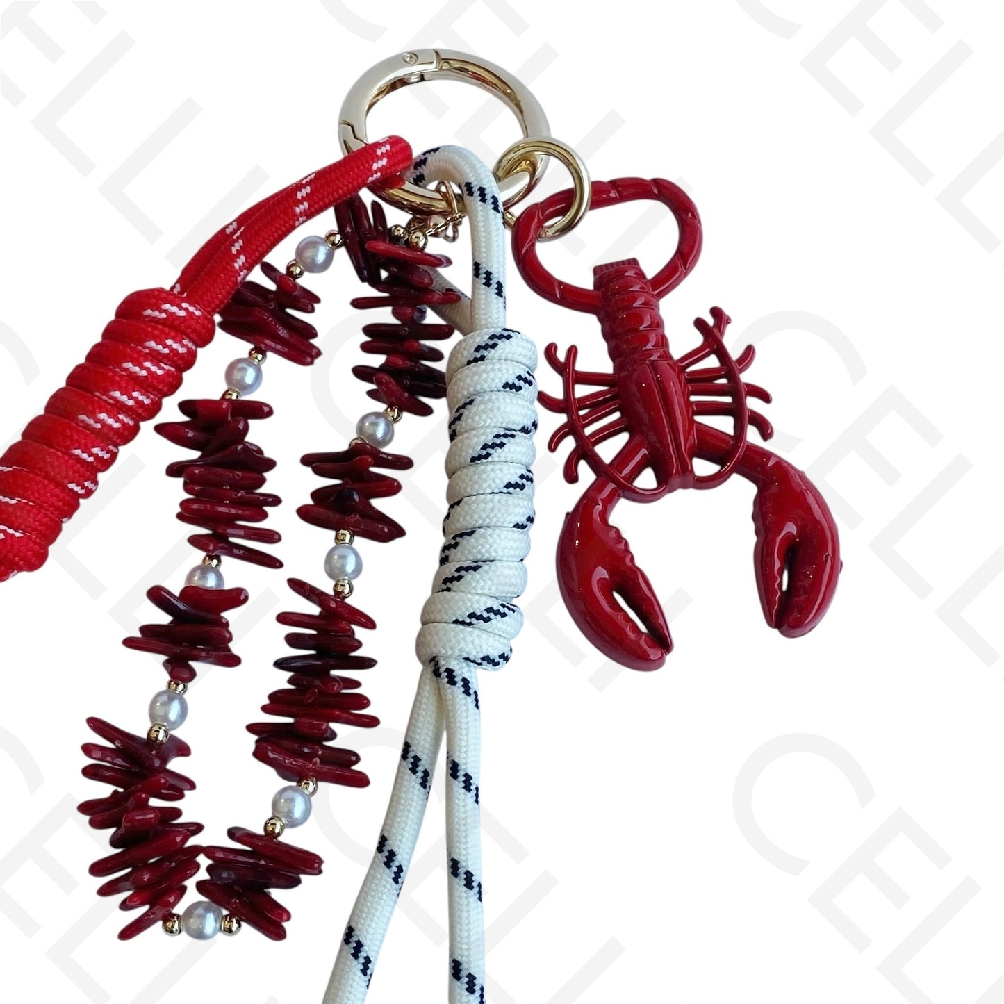 Charm para Mala - lagosta esmaltada