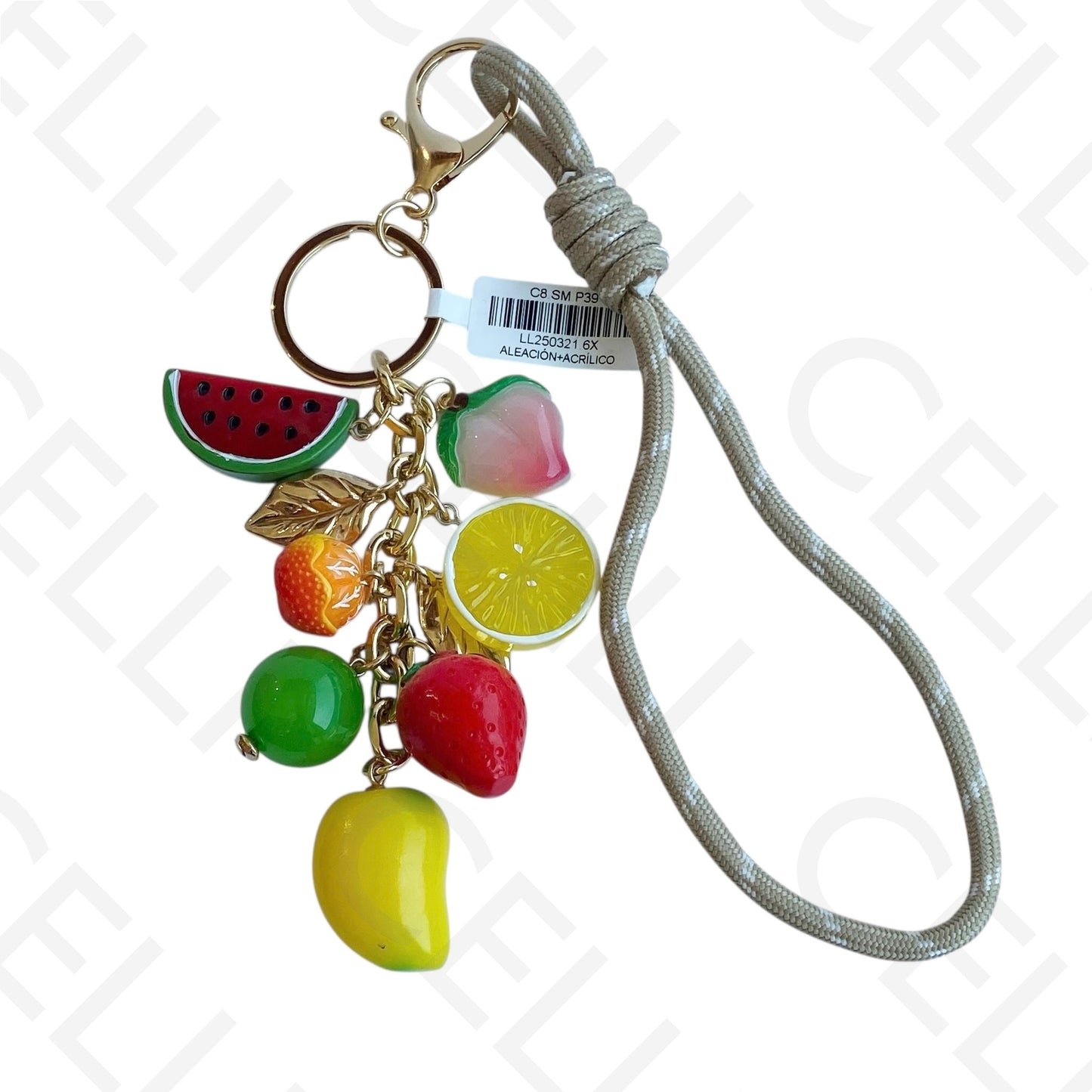 Charm for Bag - Lemon and flowers