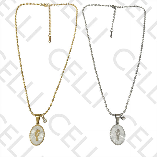 钢制项链 - 郁金香与闪耀款式