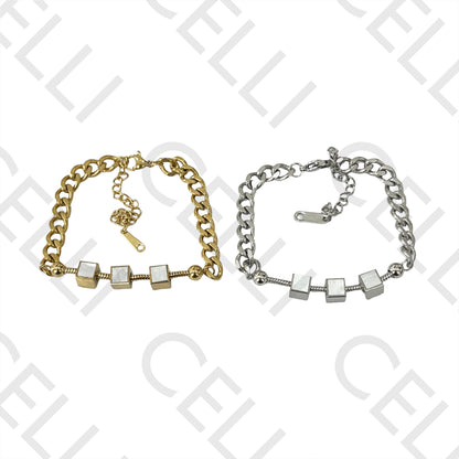 Pulseira de Aço - cubos