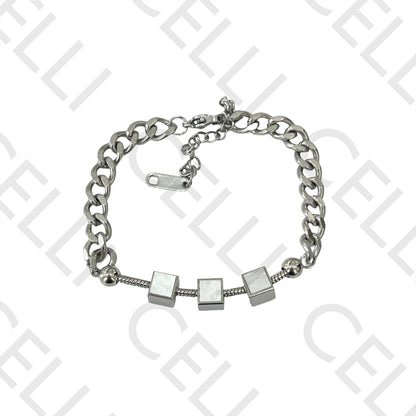 Pulseira de Aço - cubos