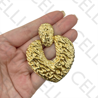 钢制耳环 - 细节心形