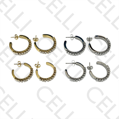 Steel Earring - Brilliant Cut