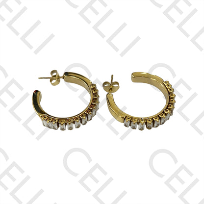 Steel Earring - Brilliant Cut