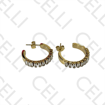 Steel Earring - Brilliant Cut