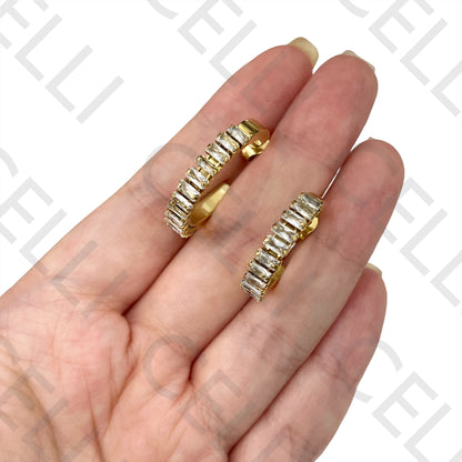 Steel Earring - Brilliant Cut