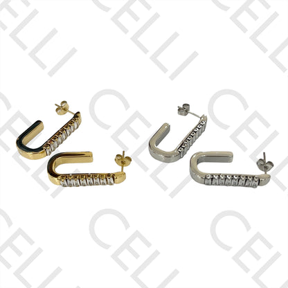 Steel Earring - Brilliant Cut