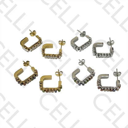 Steel Earring - Brilliant Cut