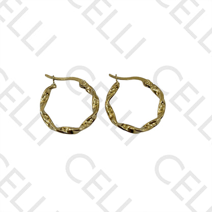 扭曲钢制耳环圈