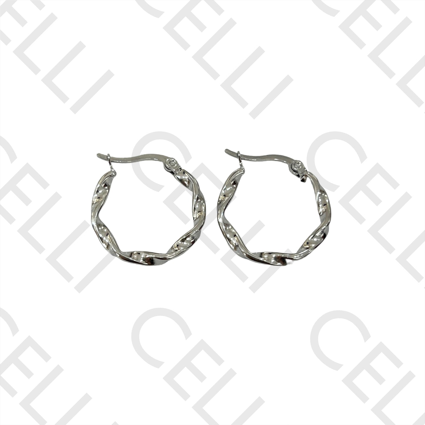 扭曲钢制耳环圈