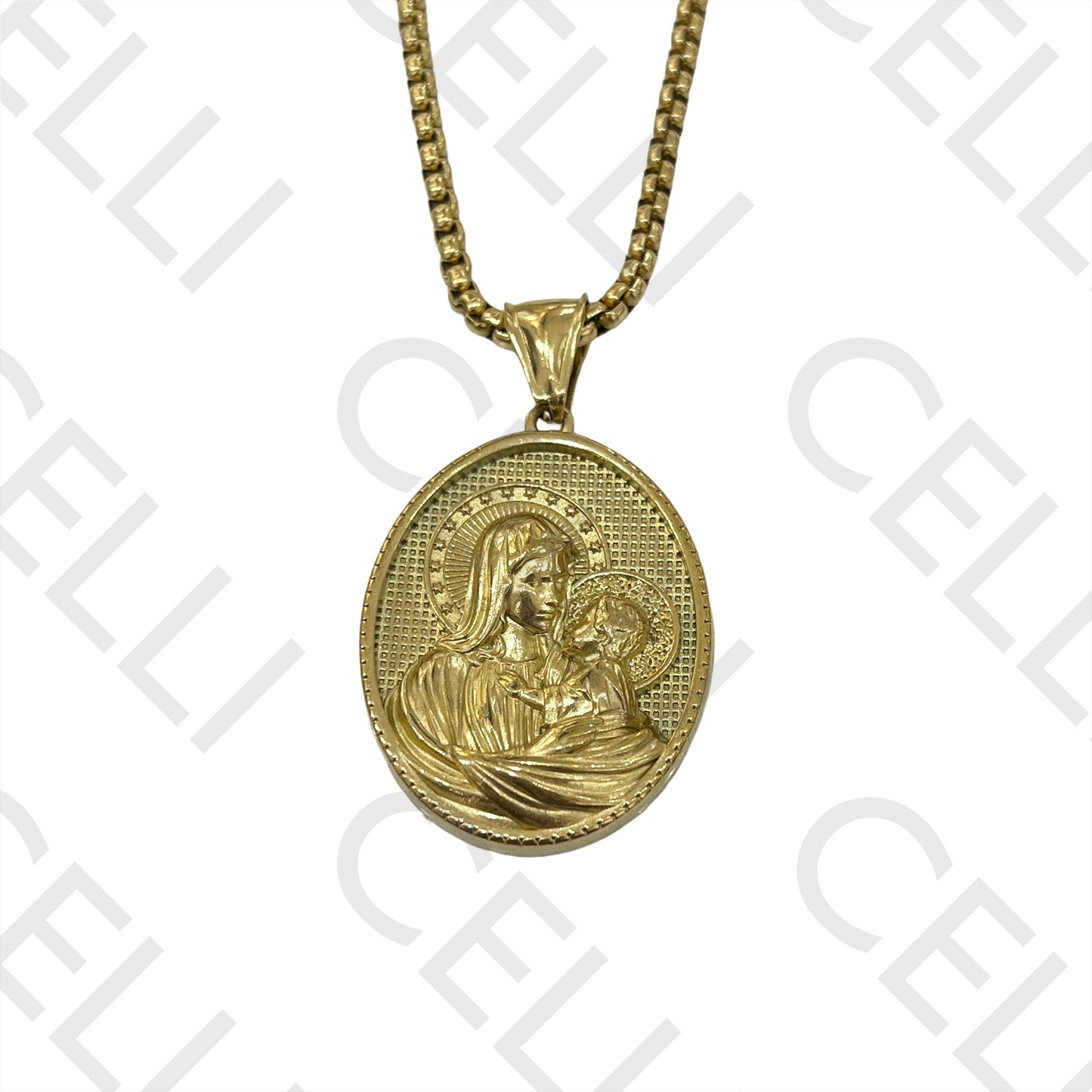 不锈钢项链 - 宗教奖章