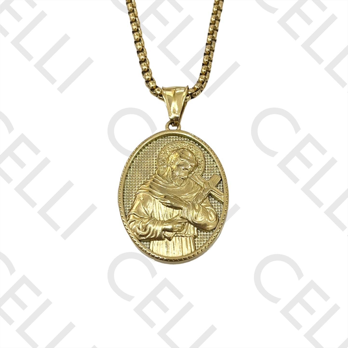 不锈钢项链 - 宗教奖章