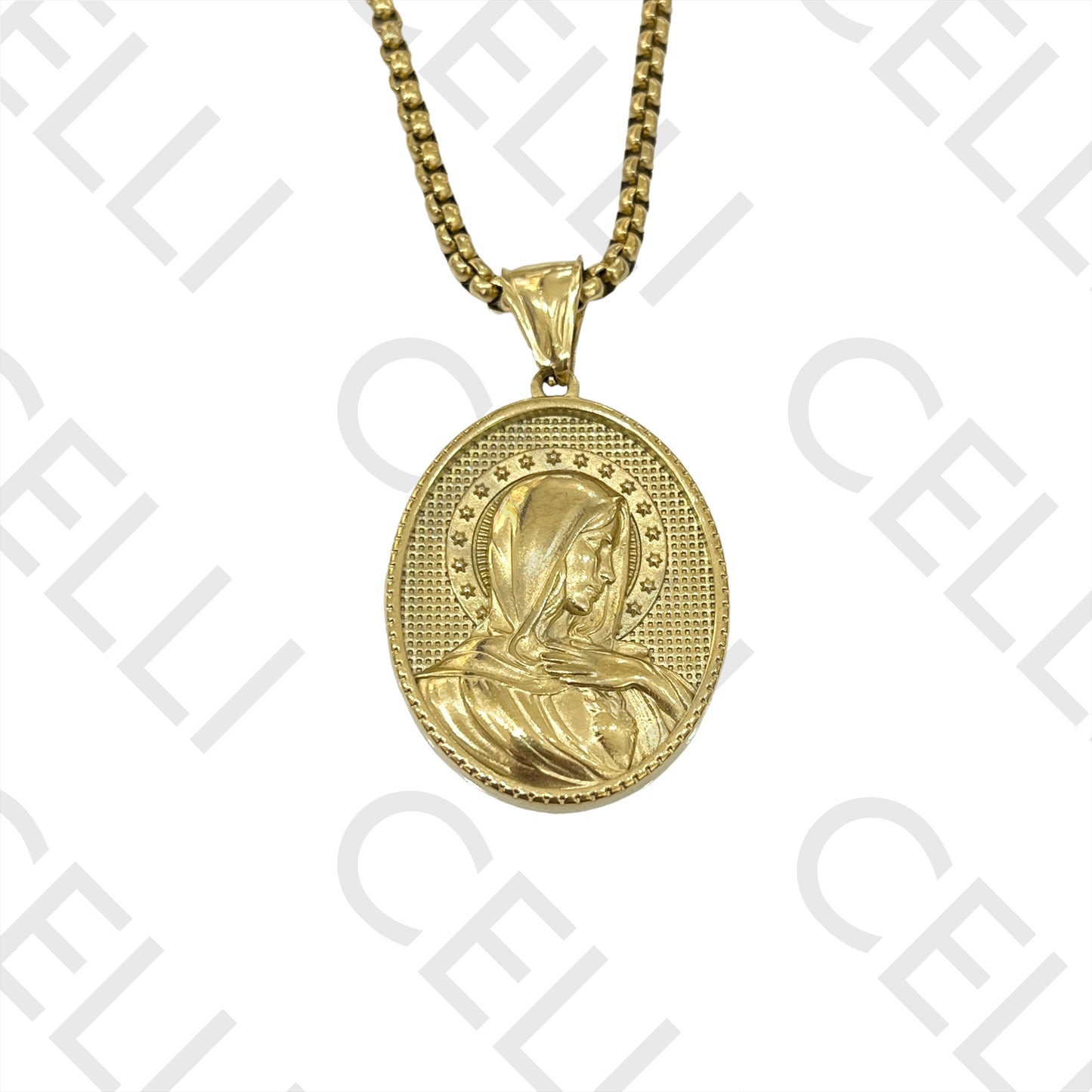 不锈钢项链 - 宗教奖章