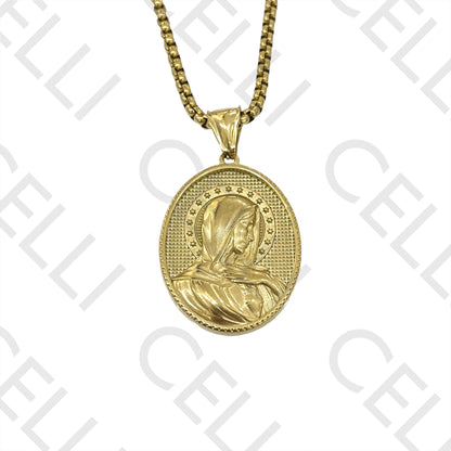 不锈钢项链 - 宗教奖章