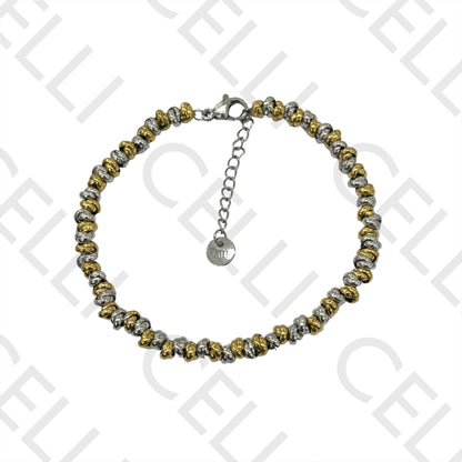 Pulseira de Aço - argolas de aço (corrente de aço por dentro e elos soldados)