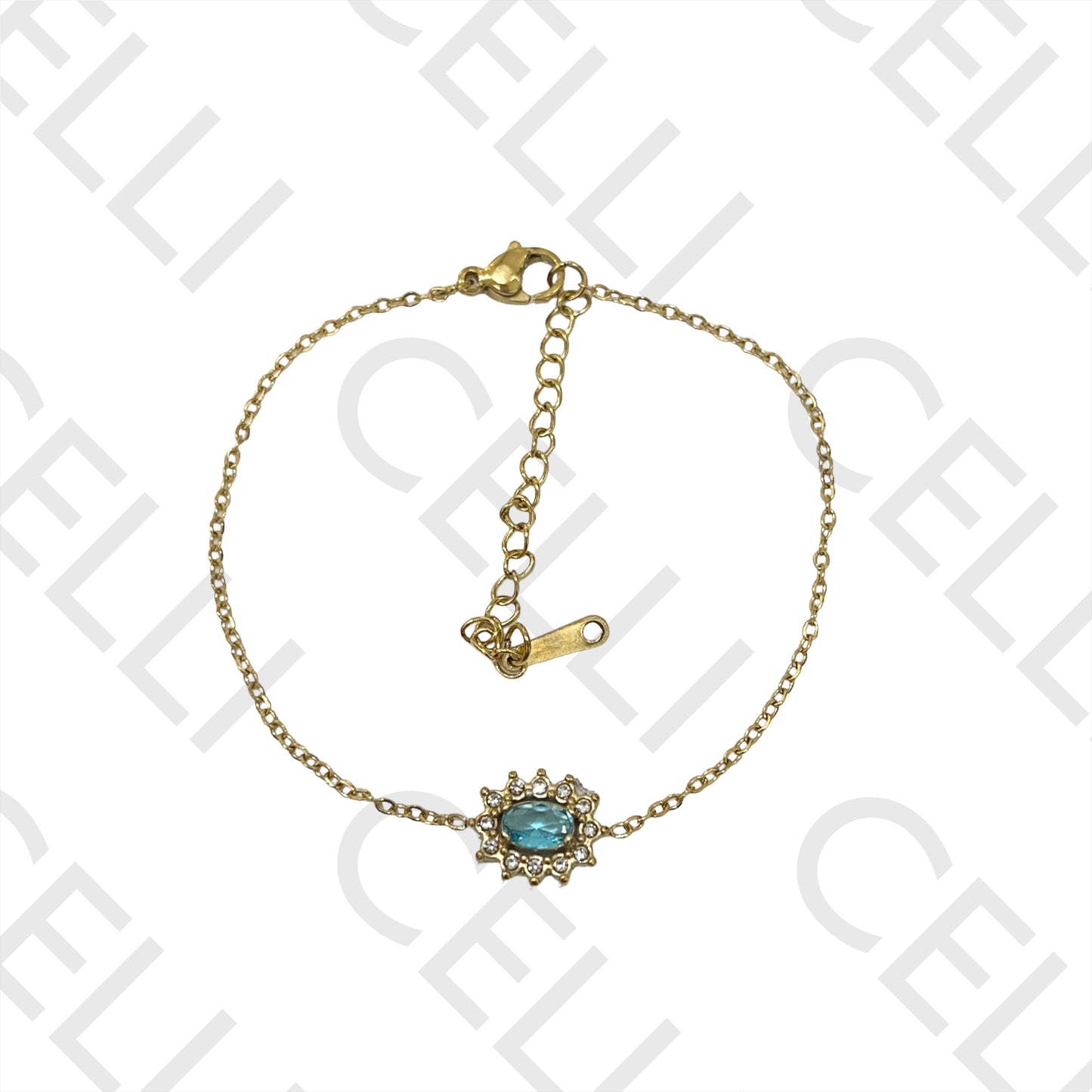 Colar / Pulseira / Brinco de Aço - brilhantes simples