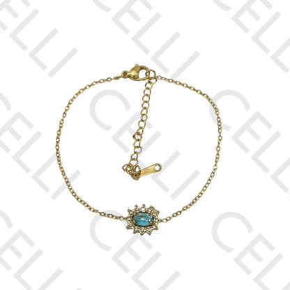 Colar / Pulseira / Brinco de Aço - brilhantes simples