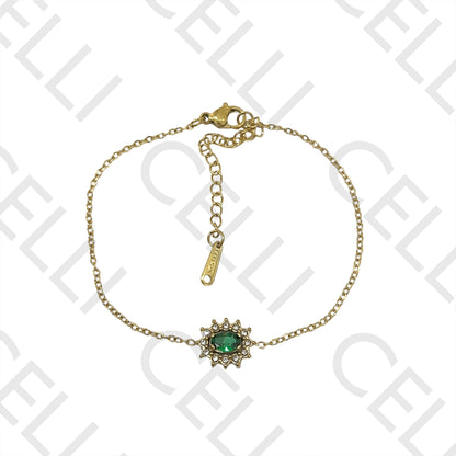 Colar / Pulseira / Brinco de Aço - brilhantes simples