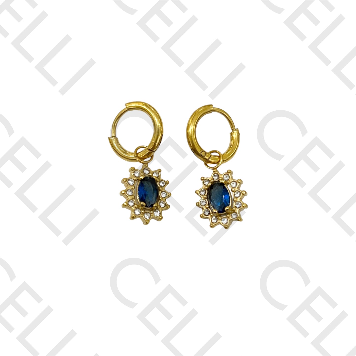 Colar / Pulseira / Brinco de Aço - brilhantes simples