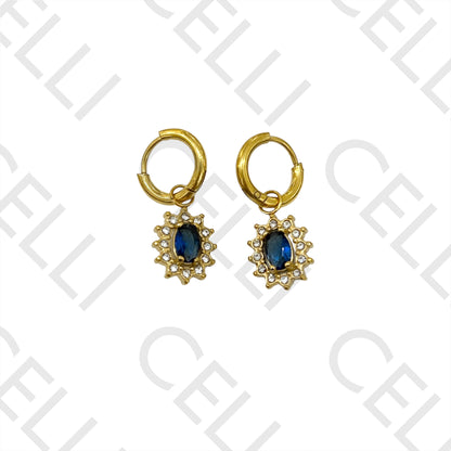 Colar / Pulseira / Brinco de Aço - brilhantes simples