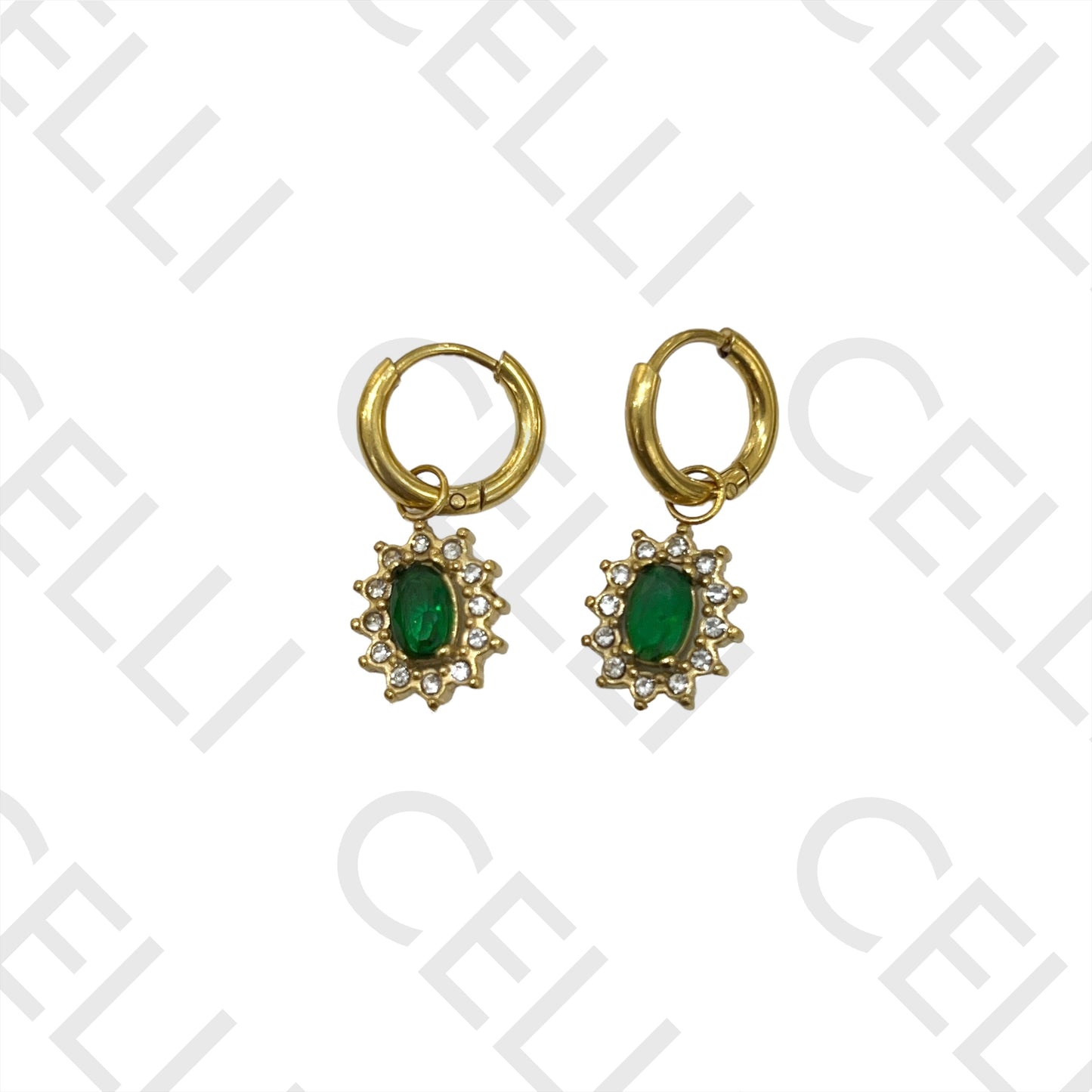 Colar / Pulseira / Brinco de Aço - brilhantes simples