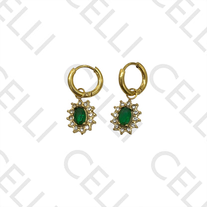 Colar / Pulseira / Brinco de Aço - brilhantes simples