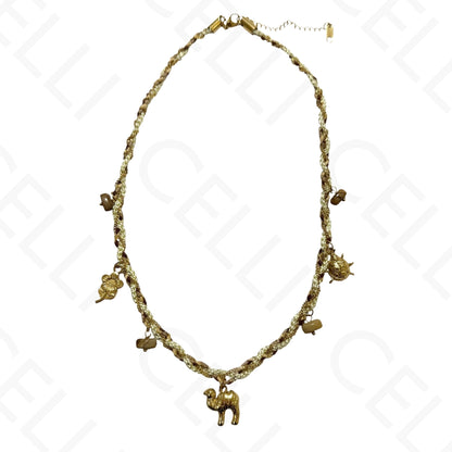 Collar de acero - cuadrado con nácar