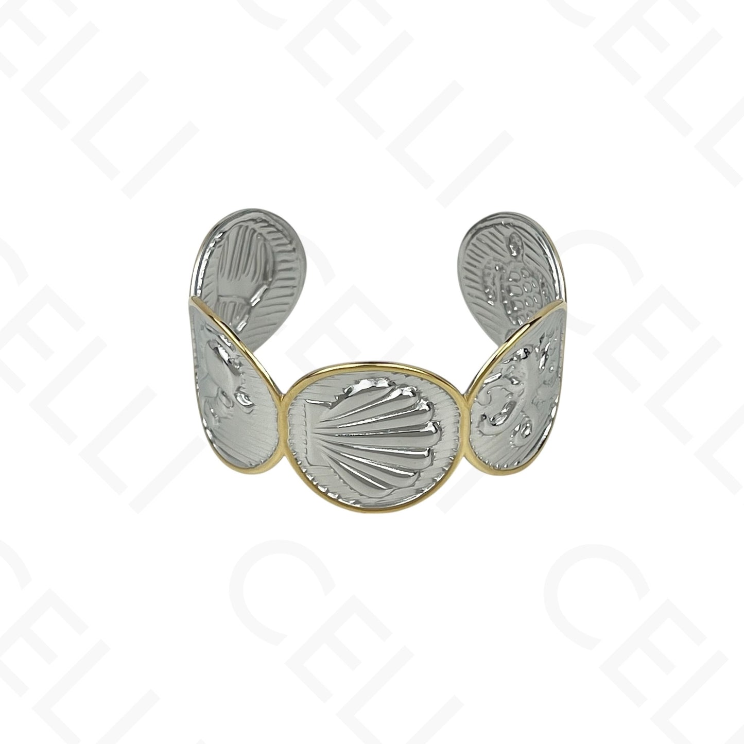 Bracelete de Aço - elementos do mar