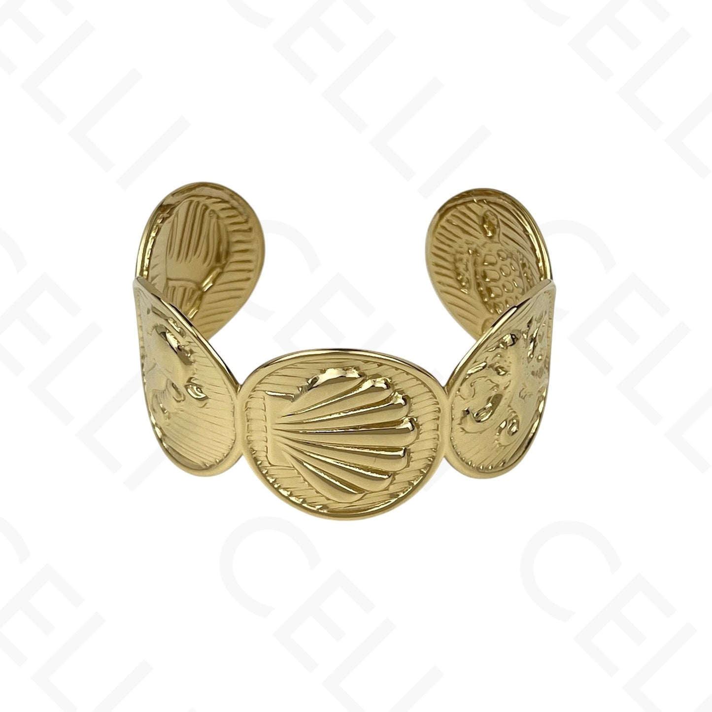 Bracelete de Aço - elementos do mar