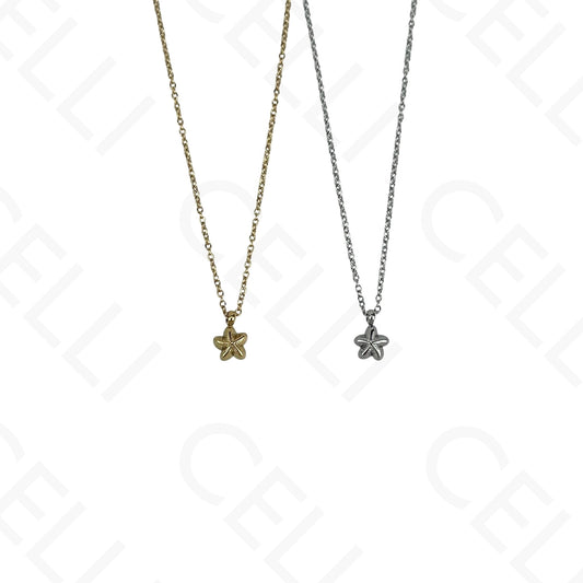 Steel necklace - 7 saint medals